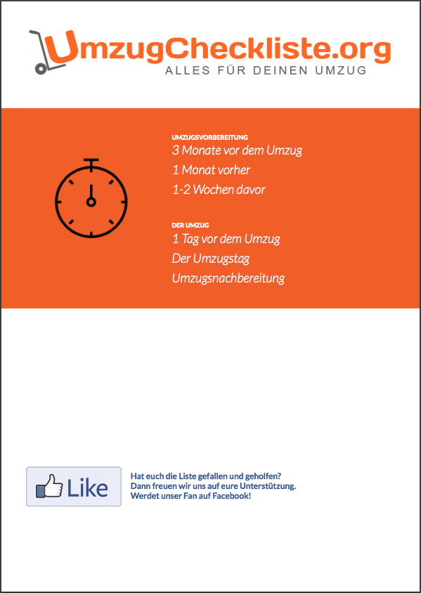 Umzugscheckliste als PDF zum Download