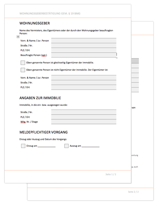 Wohnungsgeberbestatigung 2020 Pdf Doc Download Umzugcheckliste Org